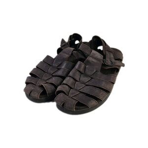 Mephisto men's Fisherman leather Comfort Sandal Dark Brown Size EU 46 US 12
